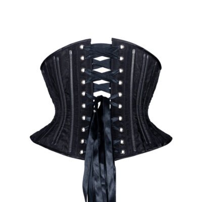 Fine Mesh No Line Waspie Short Black Corset