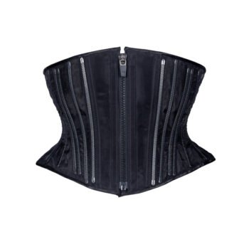 Fine Mesh No Line Waspie Short Black Corset