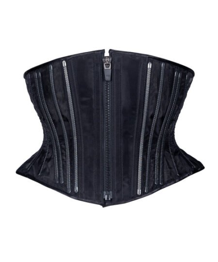Fine Mesh No Line Waspie Short Black Corset