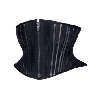 Fine Mesh No Line Waspie Short Black Corset