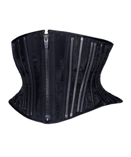 Fine Mesh No Line Waspie Short Black Corset