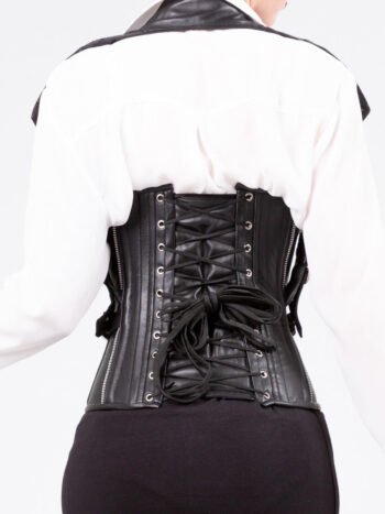 Leather Halterneck Waist Trainer Corset
