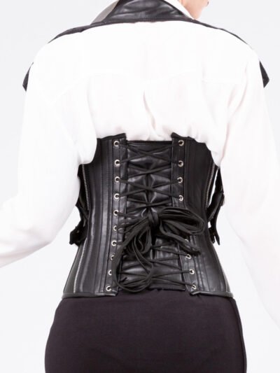 Leather Halterneck Waist Trainer Corset