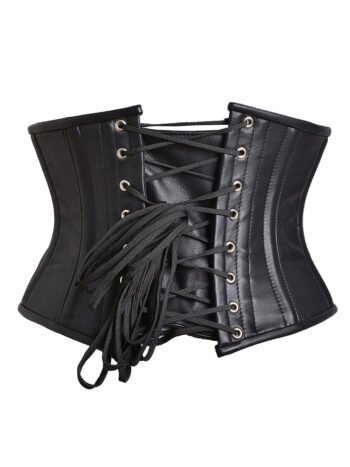 Leather Waist Cincher Short Torso Waist Trainer With Buckle