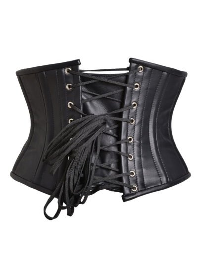 Leather Waist Cincher Short Torso Waist Trainer With Buckle
