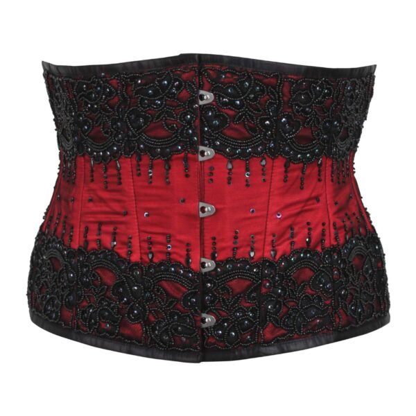 Red Fancy Christmas Waspie Corset