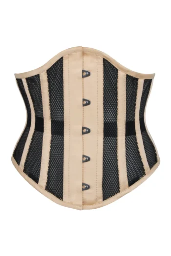 Beige Mesh Waspie Underbust Corset