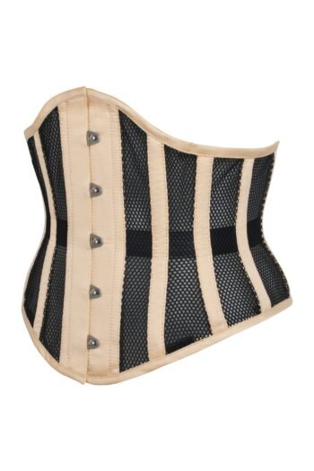Beige Mesh Waspie Underbust Corset