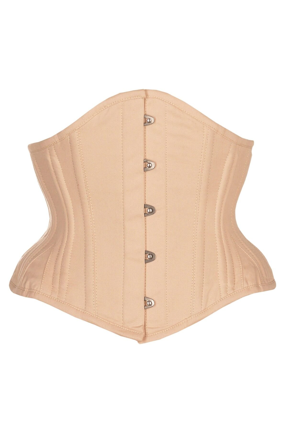 Beige Waist Training Cotton Waspie Corset