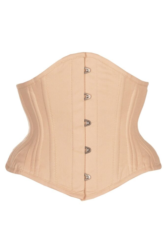 Beige Waist Training Cotton Waspie Corset