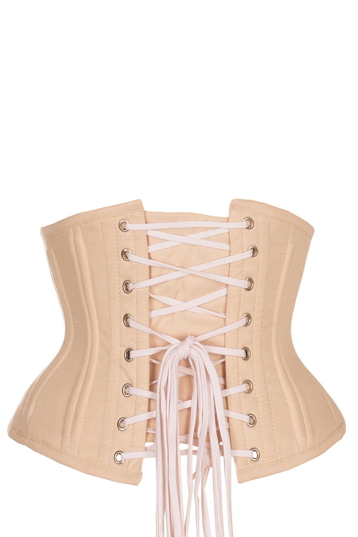 Beige Waist Training Cotton Waspie Corset