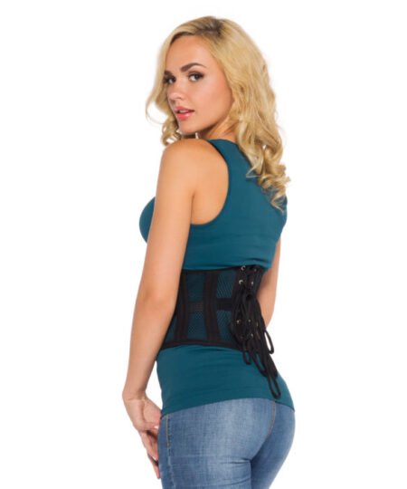 Black Gothic Underbust Mesh Waspie Corset