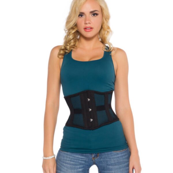 Black Gothic Underbust Mesh Waspie Corset