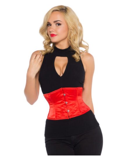 Red Satin Waspie Underbust Corset