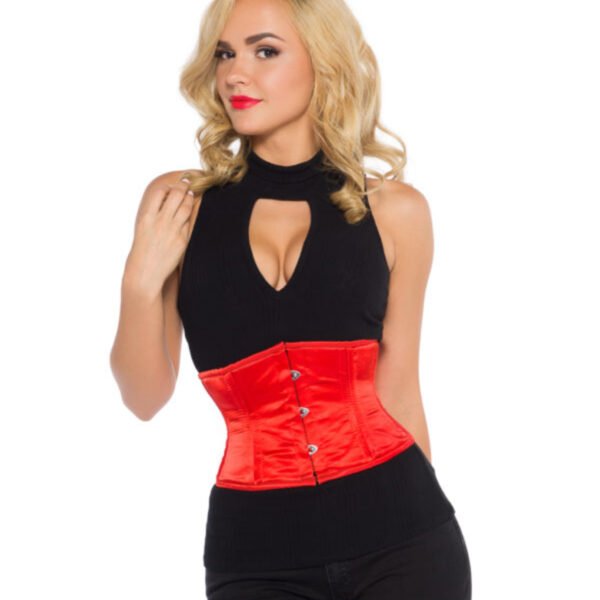 Red Satin Waspie Underbust Corset