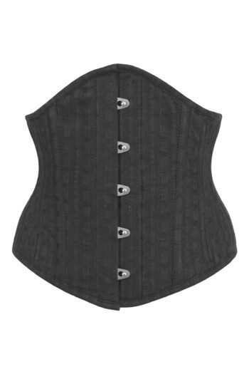 Black Cotton Waist Training Waspie Corset
