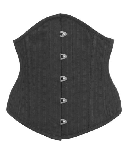 Black Cotton Waist Training Waspie Corset