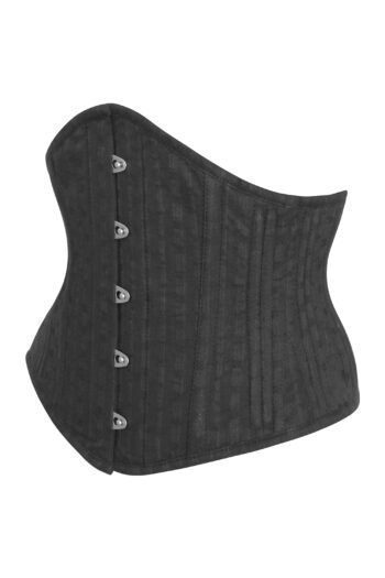 Black Cotton Waist Training Waspie Corset