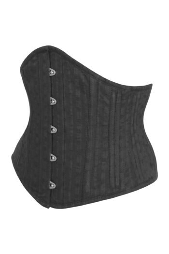 Black Cotton Waist Training Waspie Corset