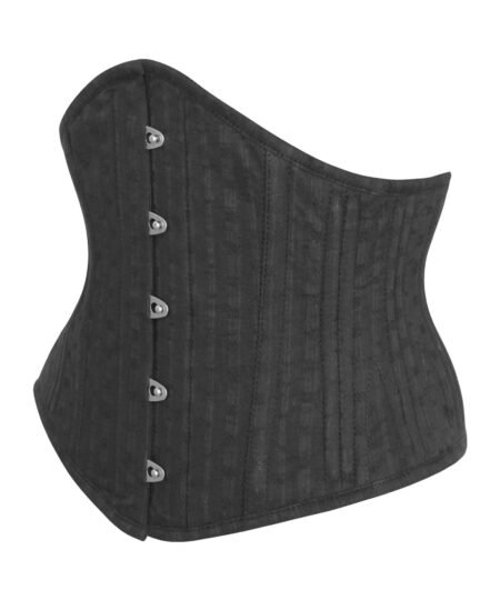 Black Cotton Waist Training Waspie Corset