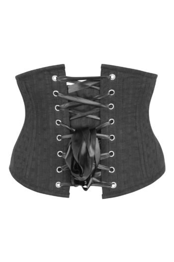 Black Cotton Waist Training Waspie Corset