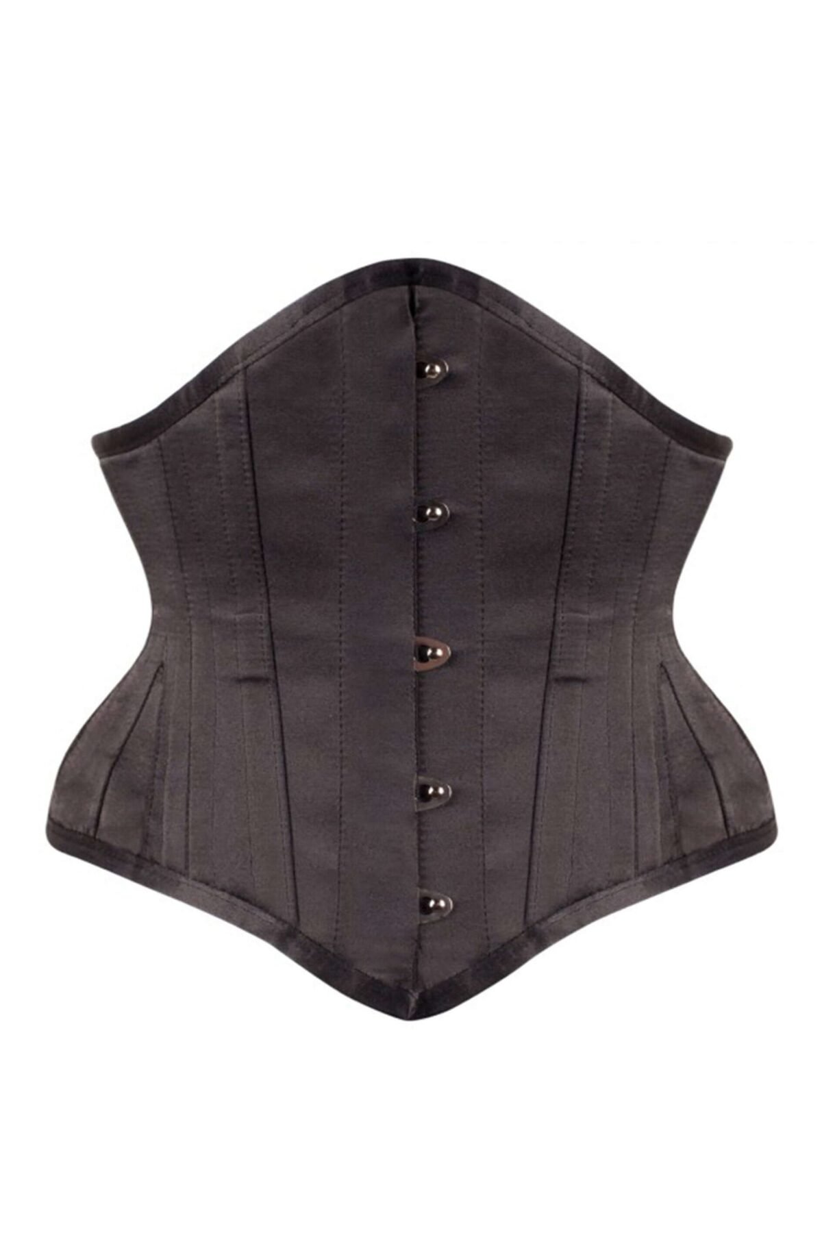 Black Satin Corset Waspie Underbust Waist Training