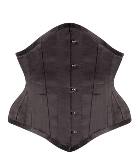 Black Satin Corset Waspie Underbust Waist Training