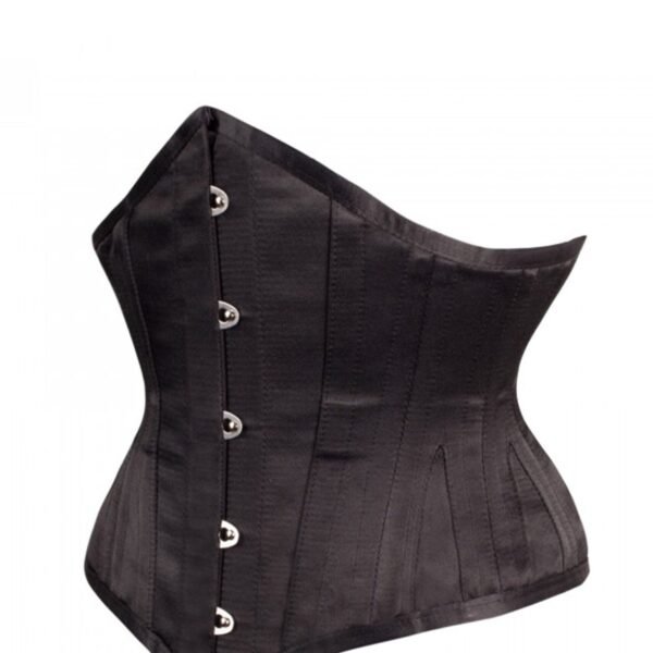Black Satin Corset Waspie Underbust Waist Training