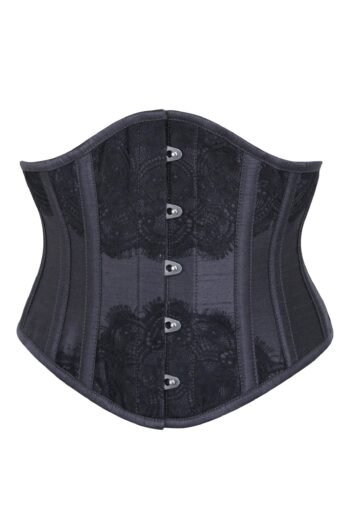 Black Waist Taming Waspie Underbust Corset