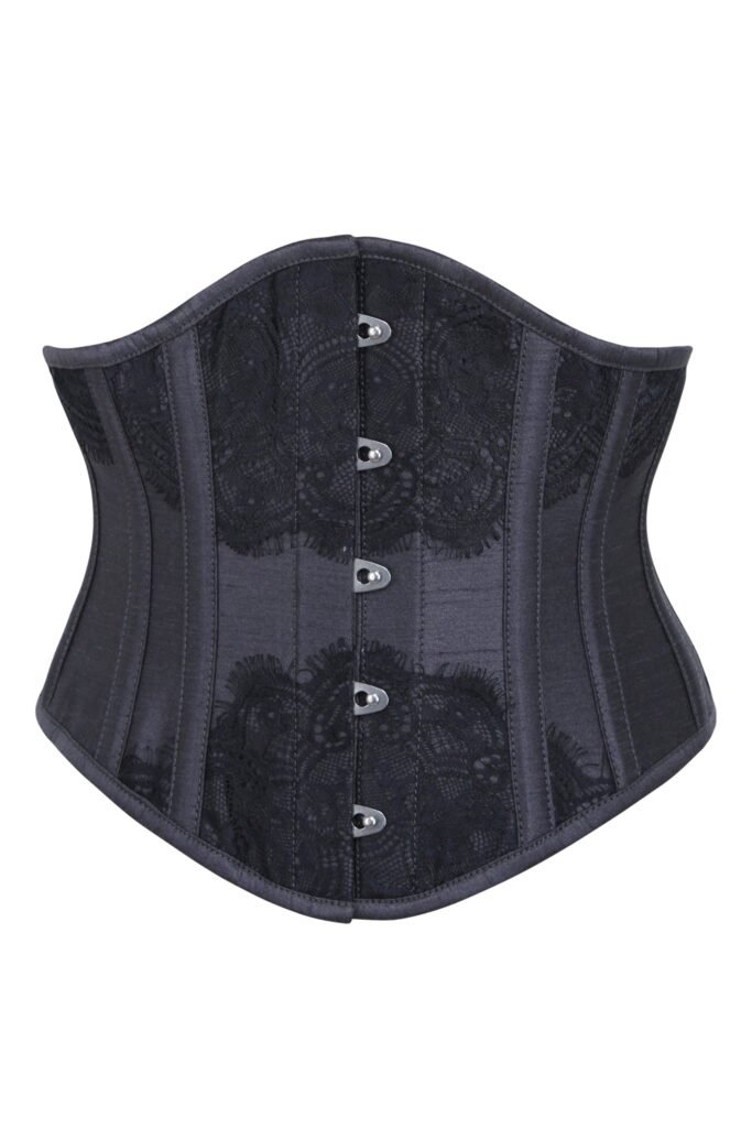 Black Waist Taming Waspie Underbust Corset