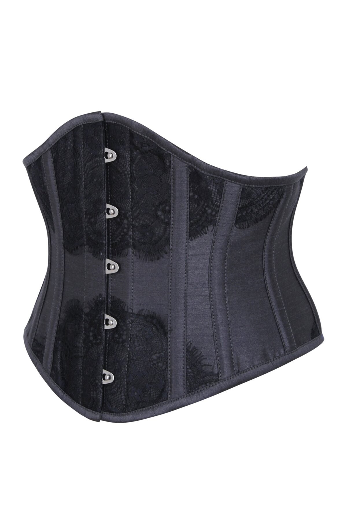 Black Waist Taming Waspie Underbust Corset
