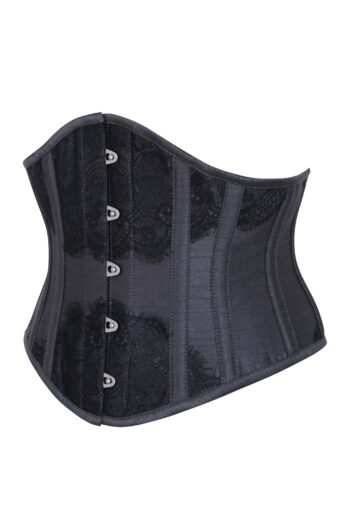 Black Waist Taming Waspie Underbust Corset