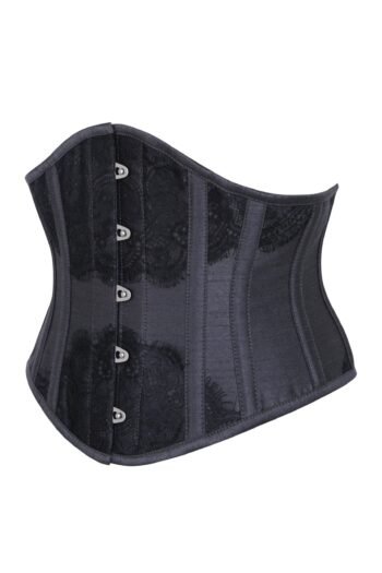 Black Waist Taming Waspie Underbust Corset