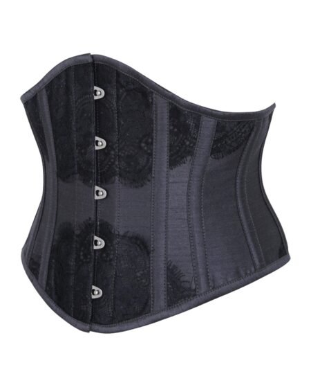 Black Waist Taming Waspie Underbust Corset