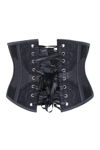 Black Waist Taming Waspie Underbust Corset
