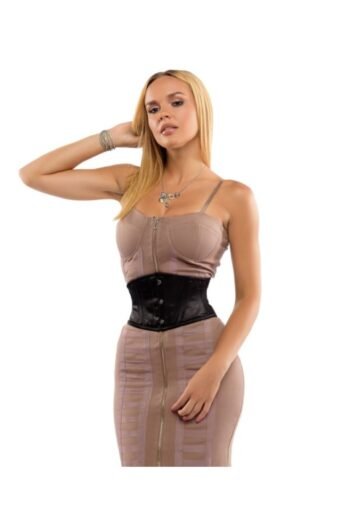 Satin Black Waspie Underbust Corset