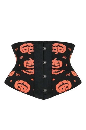 Half Corset Waspie Pumpkin Halloween Waistband Cincher