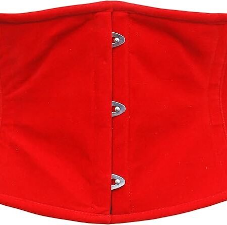 Steel Boned Waspie Corset Heavy Duty Cincher Short Torso Corset
