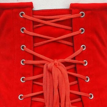 Steel Boned Waspie Corset Heavy Duty Cincher Short Torso Corset