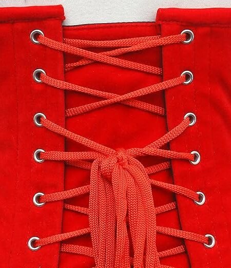Steel Boned Waspie Corset Heavy Duty Cincher Short Torso Corset