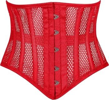 Underbust Steel Boned Waspie Mesh Corset Waist Cincher