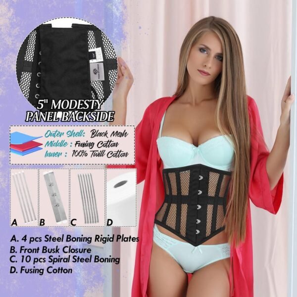 Waist Sculpting Mesh Waspie Waist Reducing Corset