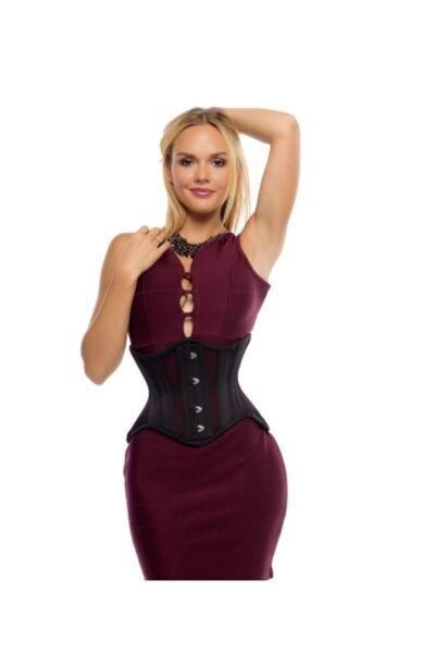 Black Mesh Waspie Waist Corset