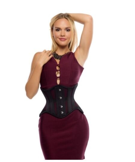 Black Mesh Waspie Waist Corset