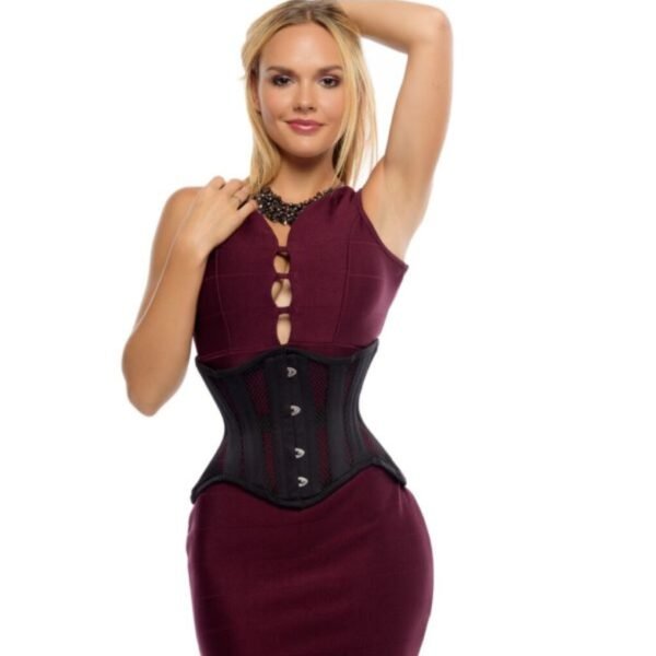 Black Mesh Waspie Waist Corset
