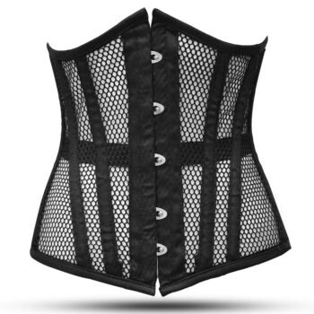 Long Torso Waist Trainer Steel Boned Corset With Mesh https://waisttraine.com/