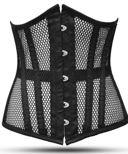 Long Torso Waist Trainer Steel Boned Corset With Mesh https://waisttraine.com/