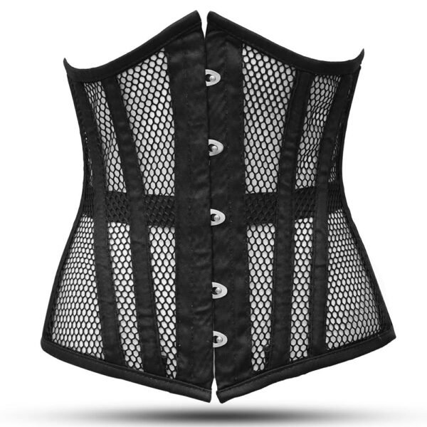 Long Torso Waist Trainer Steel Boned Corset With Mesh https://waisttraine.com/