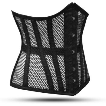 Long Torso Waist Trainer Steel Boned Corset With Mesh https://waisttraine.com/