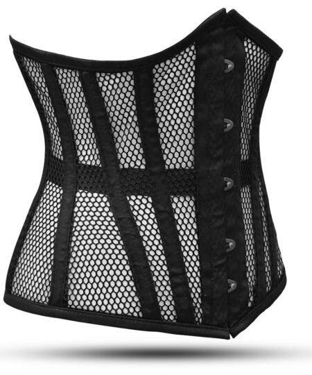 Long Torso Waist Trainer Steel Boned Corset With Mesh https://waisttraine.com/